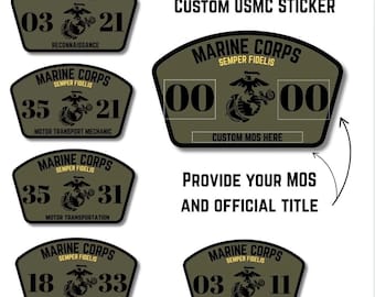 United States Marine Corps, custom MOS sticker, USMC, 0311