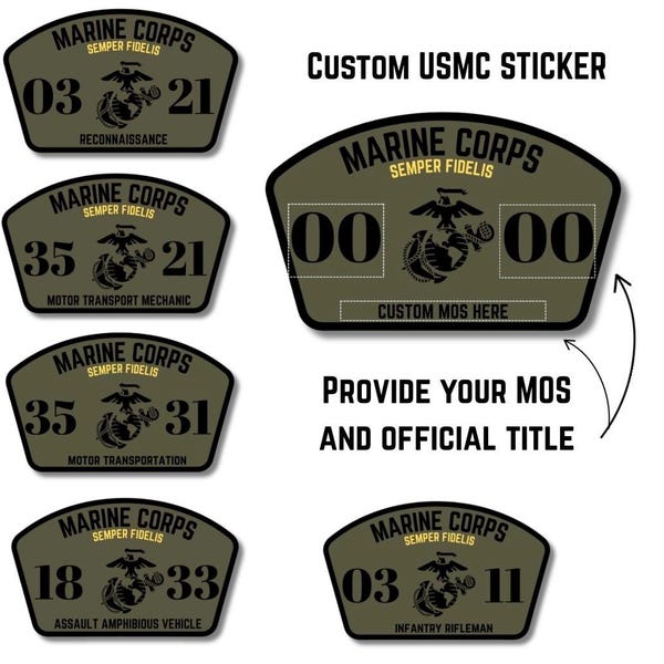 United States Marine Corps, custom MOS sticker, USMC, 0311