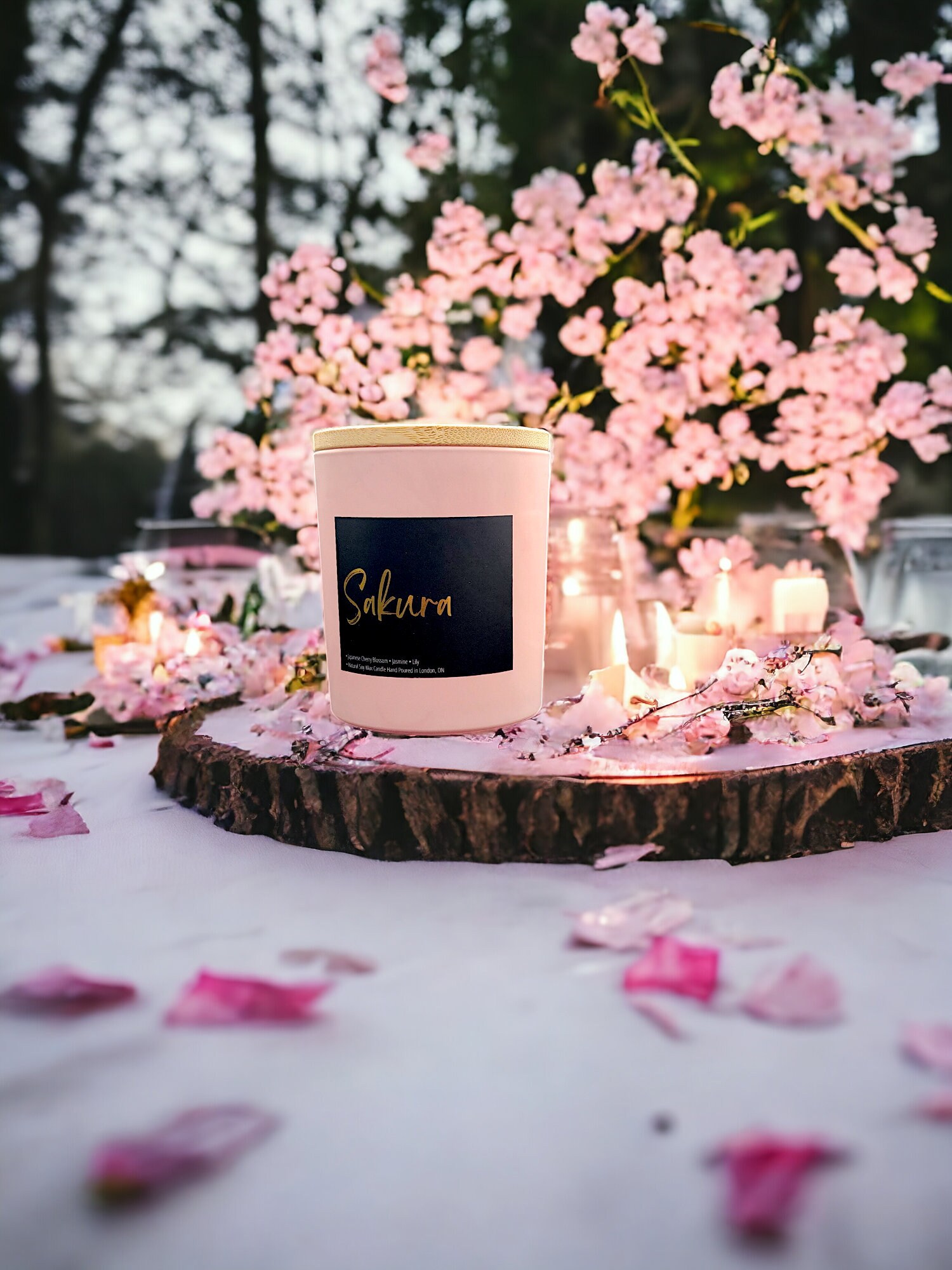 Sakura | Natural Soy Wax Candle | Cherry Blossoms Scented Candle ...