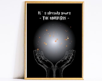 Manifestation Art Print: Positive Affirmation Dorm Decor (Digital Download)