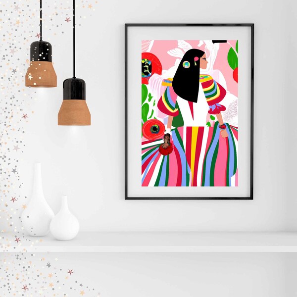 Traditional Woman, Matisse Inspiration, Matisse Print, Mattisse Wall Art, Colorful Wall Art, Printable Wall Art, Modern Wall Art