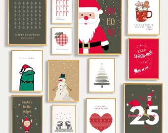 Christmas Gallery Wall Art Prints: Set of 20 (Digital Download)