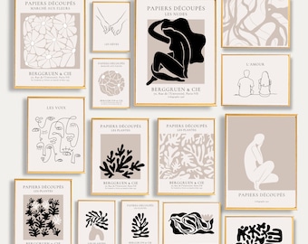 Matisse Inspired Gallery Wall Art: 16 Neutral Prints (Digital Download)