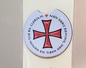 thumbnail image 2 of Knights Templar Heavy Duty Metal License Plate Frame - Gloss Black 2 of 6