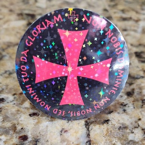 Non nobis Domine Knights Templar sticker in white or black