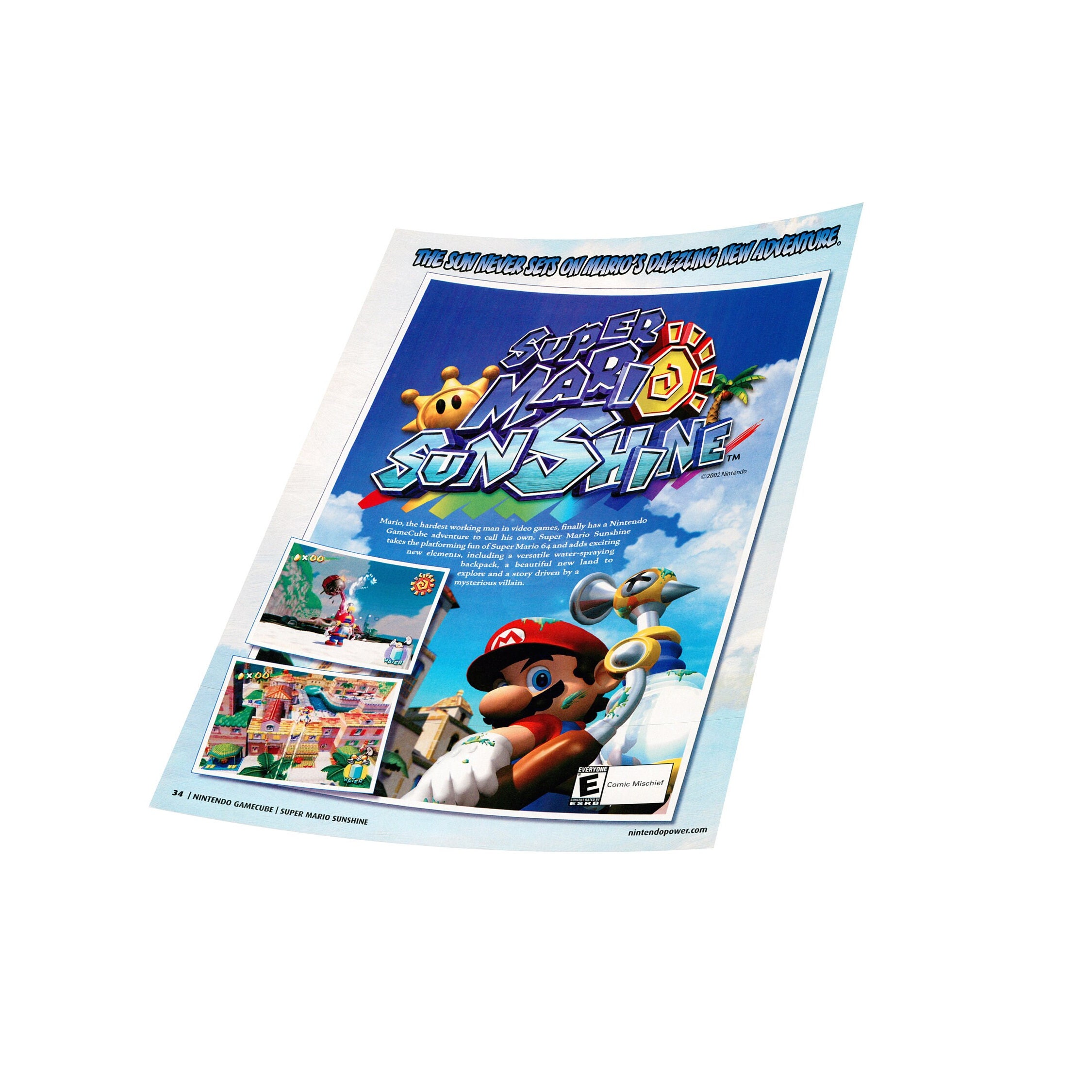 Super Mario Sunshine Gamecube Game Room Instant Download Etsy