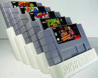 Super Nintendo (SNES) - 5 Tier Game Stand! Holds 5 Cartridges!