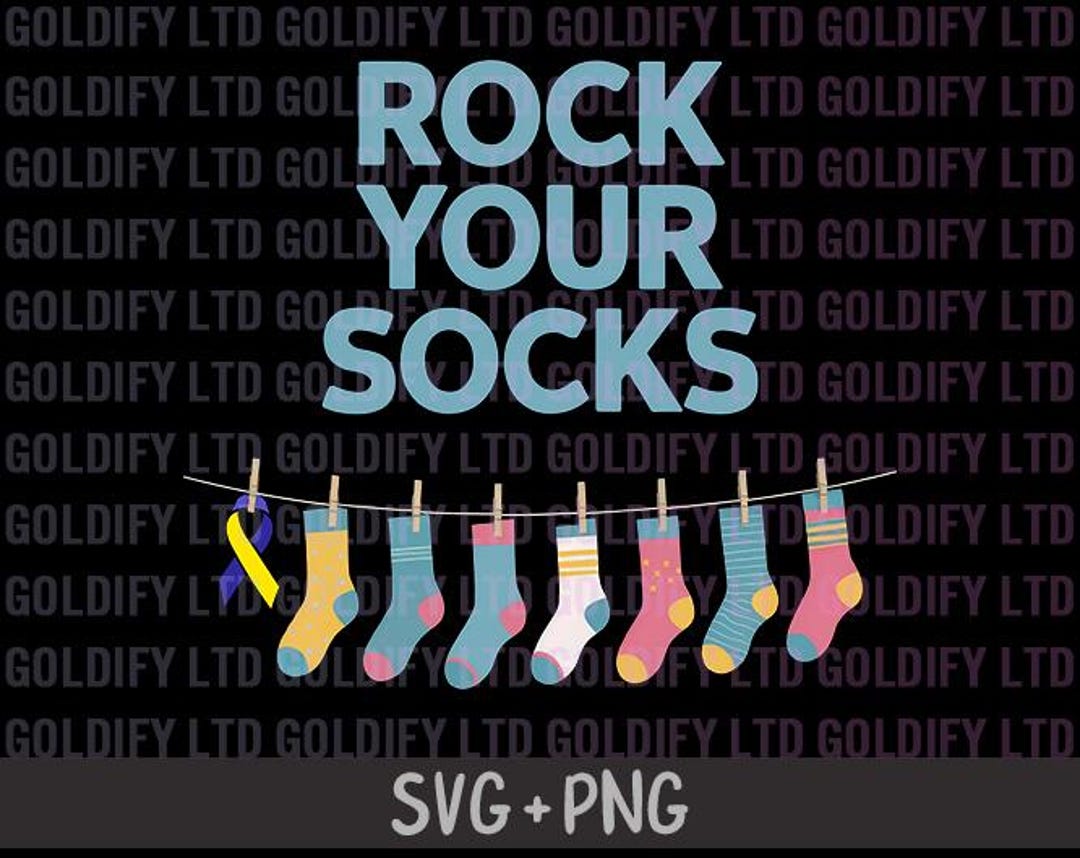 World Down Syndrome Day SVG, Rock Your Socks Down Syndrome Awareness ...