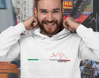 ドゥカティ モンスター レーシング エボ フード付きスウェットシャツ：ユニセックス コットンブレンド
