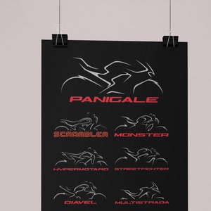 Rev Up Your Walls with the Modern Ducati Line-Up Poster | UNFRAMED Premium Matte Vertical Poster