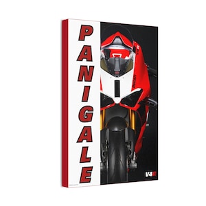 Ducati Panigale V4R SEM MOLDURA Tela Esticada, Arte de Parede, Decoração de Casa, 8x12 vertical