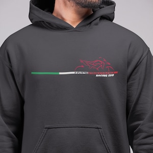 Ducati Hypermotard Racing Evo Hoodie: Unisex Cotton-Blend Sweatshirt