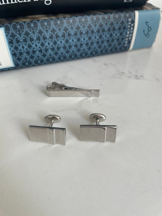 Swank Cuff Links & Tie Clip