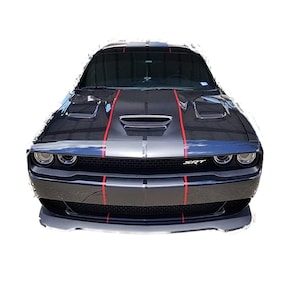 10" Twin 2 color Rally Stripes FIT ALL Model 2008- UP Dodge Challenger Gt R/T Scat Pack Hellcat Demon T/A
