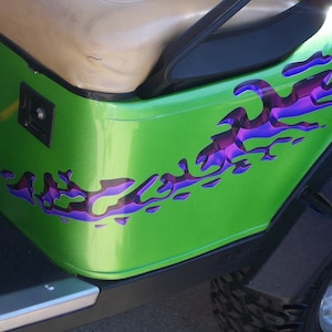 Golf Cart Full Color Tribal Splash 886 Graphics set FIT all Year and Model EZGO Club Car and Yamaha