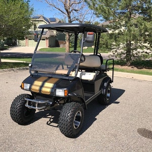 ゴルフカート 7インチ フード ストライプ グラフィック セット EZGO クラブカーとヤマハの全年式とモデルに適合