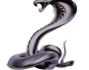 CHROME Cobra Snake Decal / Sticker Great for car truck or SUV Window or Helmet Phone Case Race Car