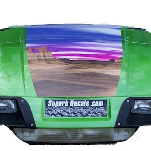 Golf Cart Desert Scene 18" Hood and Under Seat Stripe graphics set FIT all Year and Model EZGO Club Car and Yamaha