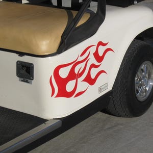 Zestaw Golf Cart Flame Graphics #2 pasuje na wszystkie lata i modele EZGO Club Car i Yamaha