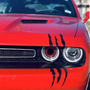 Kralle Scheinwerfer Rip Decals / Sticker FIT All Model 2008 - 2023 Dodge Challenger SXT Gt R/T Scat Pack Hellcat T/A