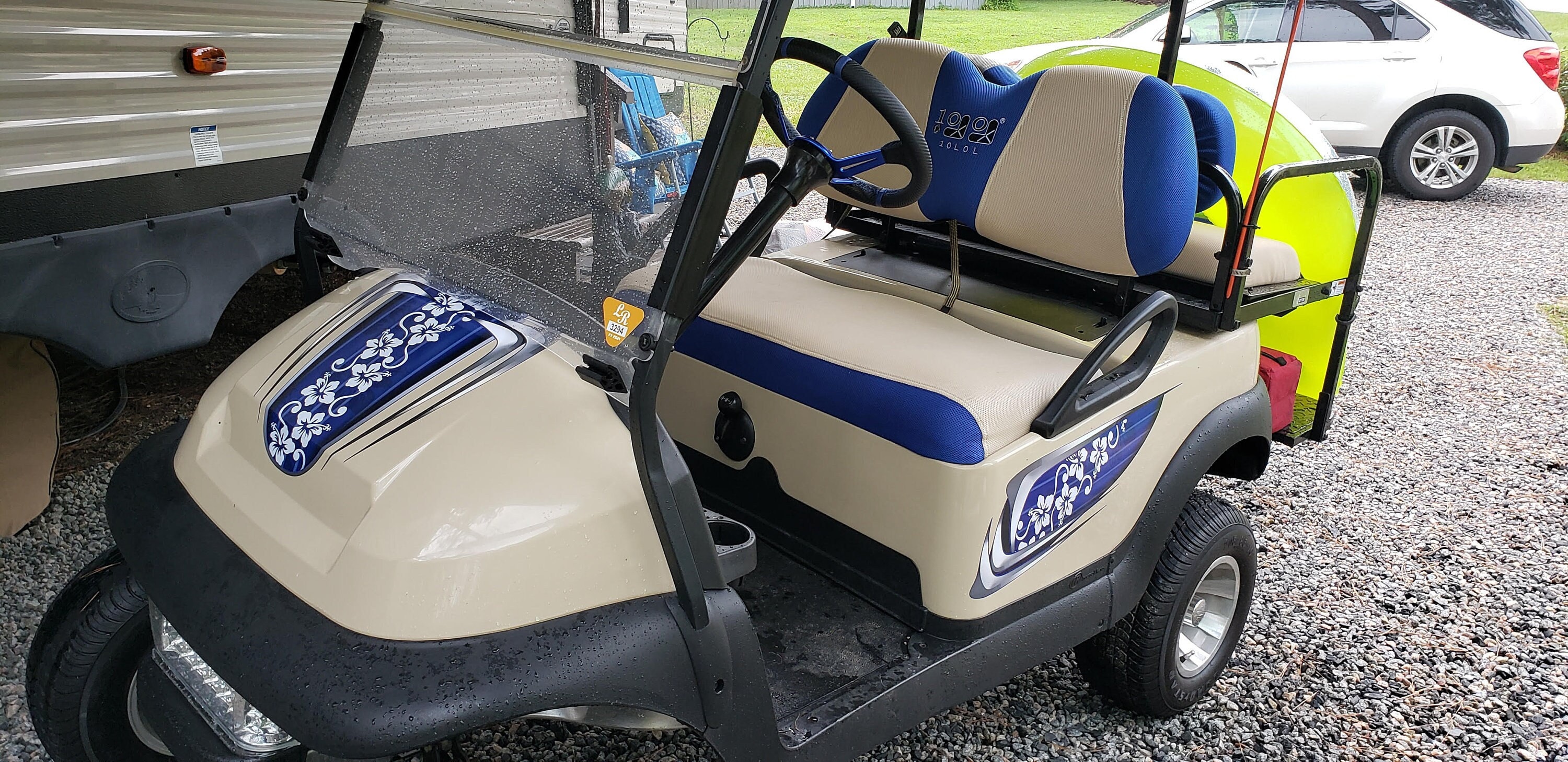 Golf Cart Full Color Beach Cruzer Graphics set FIT all Year and Model EZGO Club Car and Yamaha