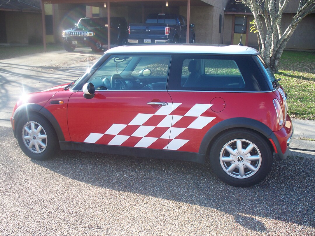 Mini Racing Check Side Stripe Stripe Graphics FIT All Model 2002- UP ...