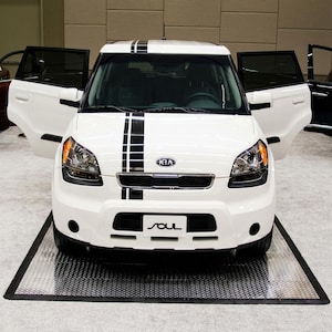 6" Offset Rally Stripe Graphics Set FIT all Year and Model Kia Soul