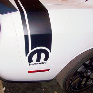 Rear Trunk and Quarter Fender Stripe graphics set FIT All Model 2008 - 2025 Dodge Charger & Challenger