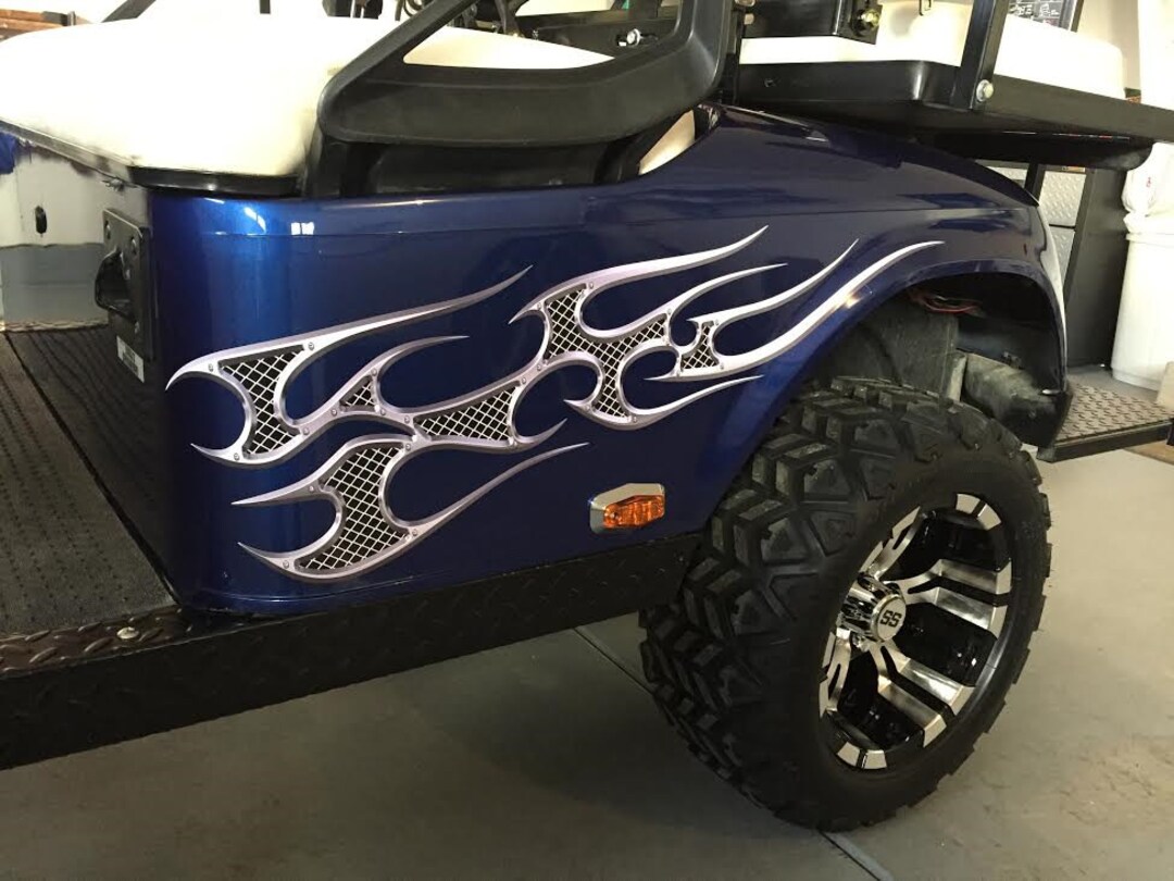Golf Cart Full Color Tribal Flames Stripe Graphics Set FIT All - Etsy