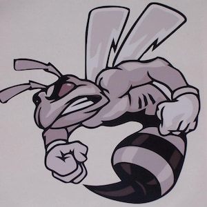 Black and White Angry Bee Decal / Sticker Great FIT for UTV Skidoo car truck or SUV Window
