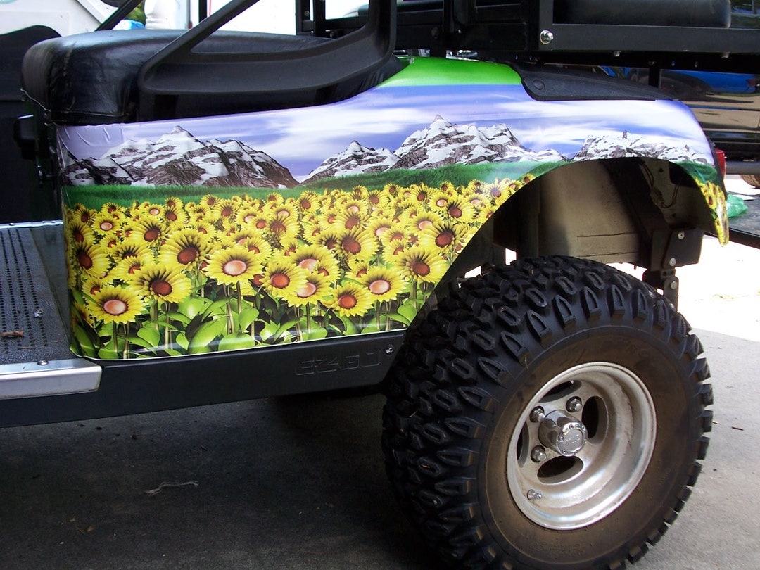 outflow tida 155 レアモデルステッカー&ボードカバー付き Golf Cart Sunflower Fender Wrap, Avery Vinyl Graphics - Etsy