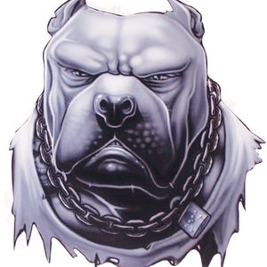 Angry Pit bull / Bulldog Decal / Sticker Great for car truck or SUV Window