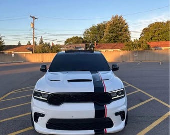 Bandes de rallye décalées de 6 po. 2 couleurs adaptées à tous les modèles Dodge Durango Gt R/T Sxt Srt de 2008 à UP