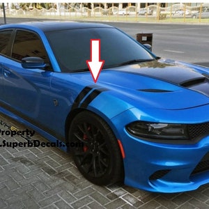 3" Fender Hash Mark Stripes FIT ALL Model 2005- 2025 Dodge Charger