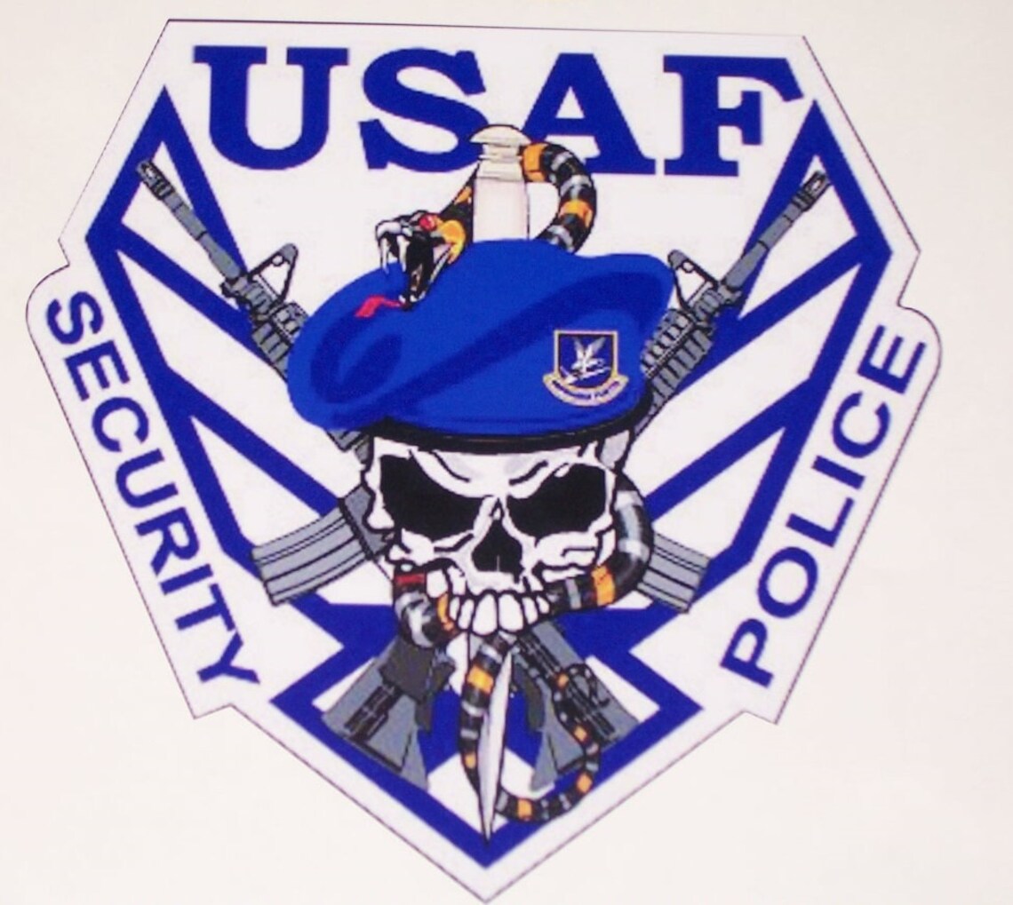 Police Diamond Patch Air Force Security Police Diamond Skull Decal - Car, Truck, SUV - Etsy
