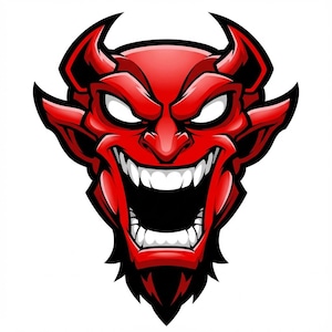 RED Hot rod Laughing Devil Decal / Sticker Great for Street Rod Rat Rod car truck or SUV Window