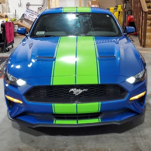 10&quot; Twin Rally Stripes FIT All Model 2015 - UP Mustang including Gt Lx GT500 GT350 EcoBosst