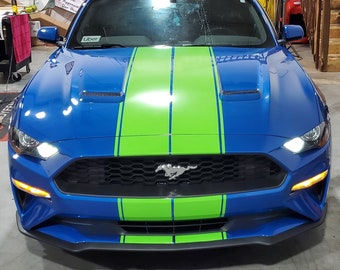10" Twin Rally Stripes FIT All Model 2015 - UP Mustang including Gt Lx GT500 GT350 EcoBosst
