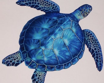 Blue Sea Turtle Decal / Sticker Great for car truck or SUV Window Speakers Laptop