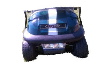 Golf Cart 6&quot; Center Hood Stripe Graphics set FIT all Year and Model EZGO Club Car and Yamaha