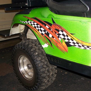 Golf Cart Full Color Draft Tribal Graphics set FIT all Year and Model EZGO Club Car and Yamaha