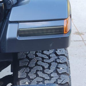 PAIR Tinted Daytime Running eyebrow Light Fender Overlay Decals FIT - 2018 - 2026 Jeep Wrangler Gladiator