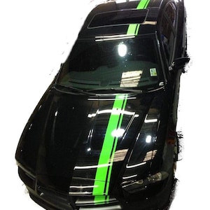 6&quot; Offset Rally Stripe graphics set FIT All Model 2005 - 2025 Dodge Charger SXT Gt R/T Scat Pack Hellcat T/A