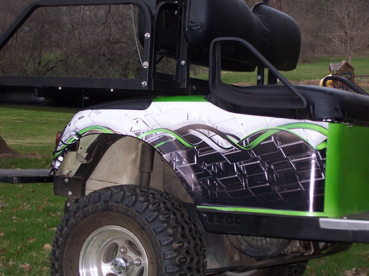 Golf Cart Bioniclarge Rear Fender Wrap Stripe Graphics Set FIT Etsy