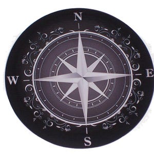 GREY Rose Compass sticker / sticker Geweldig voor auto, vrachtwagen, SUV-raam of boot