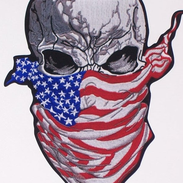 Skull American Flag Bandana Decal - Etsy