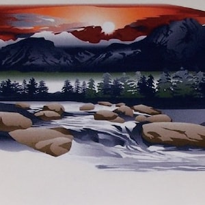 Mountain River and Trees RV Graphic Mural Decal / Sticker Fit Wall Camper RV Trailer RV Motorhome