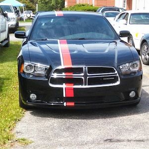 2 color 6" OFFSET Rally stripes Stripe Graphics Decals FIT All 2005 - 2025 Dodge Charger
