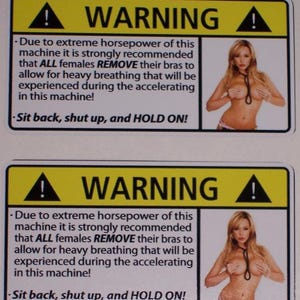 ペアエクストリームHP警告削除ブラデカール/ステッカー車のトラックやSUVの窓スピーカーダッシュボードに最適