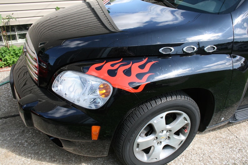 Headlight Flame Graphics Set Fit All Make and Model Car Suv HHR SSR PT ...